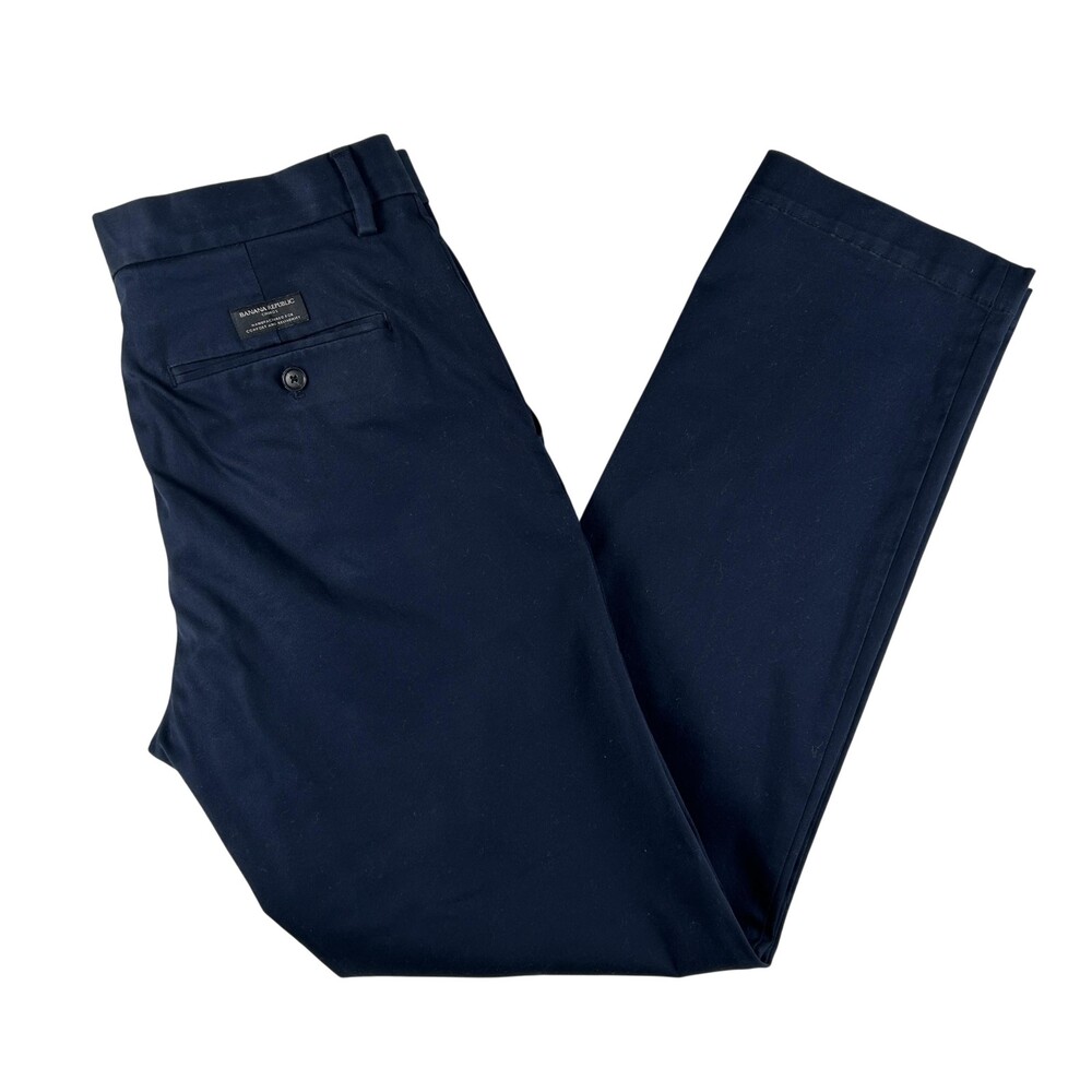 Banana Republic Pants Mens 33x32 Blue Rapid Movement Chino Aiden Slim Stretch